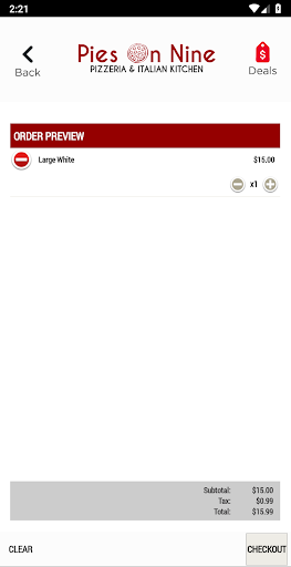 Screenshot of Pies on Nine