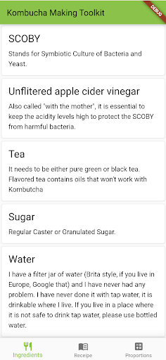 Kombucha Making Toolkit Screen 3