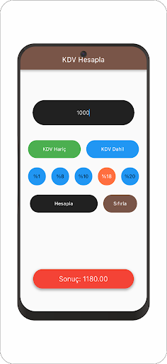 Android application Kdv Hesapla : Tevkifatlı screenshort