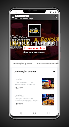 Android application Mangue Steak & Pub screenshort