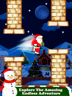 Christmas Game Flying Santa - Screenshot 2