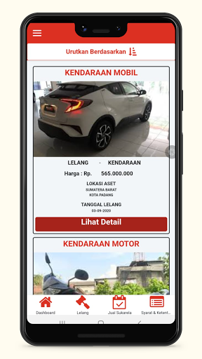 Bank Jatim Lelang Screen 3