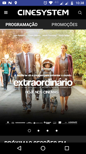 Android application Cinesystem - Clube da Pipoca screenshort
