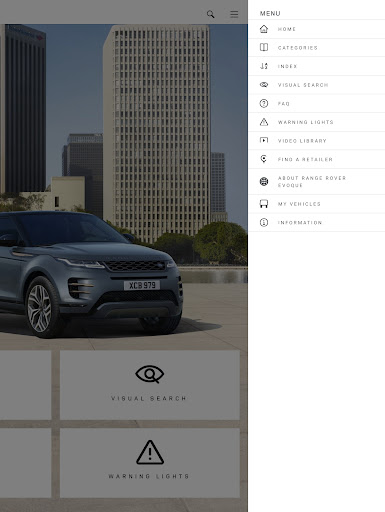 Screenshot of Land Rover iGuide
