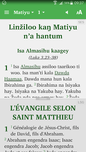 Android application Bible en Songoy de Gao screenshort