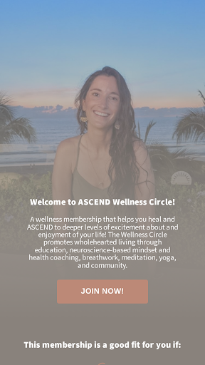 Android application ASCEND Wellness screenshort