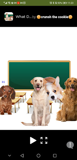 Android application What does the dog say? screenshort