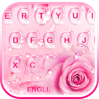 Rose Water Drops Keyboard Theme