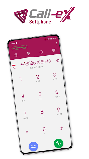 Android application Call-eX Softphone screenshort