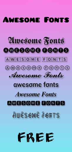 Android application Awesome Fonts: Text Generator! screenshort