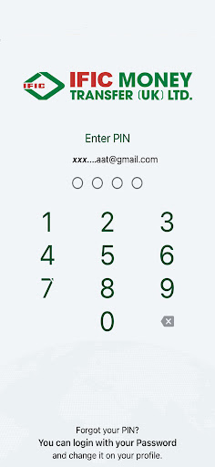 Android application IFIC Money Transfer screenshort