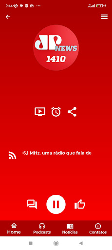 Android application Jovem Pan News FM de Rio Claro screenshort