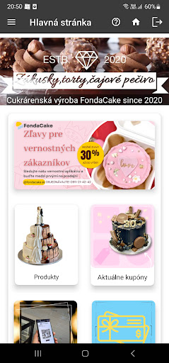 Android application Obchod FondaCake screenshort