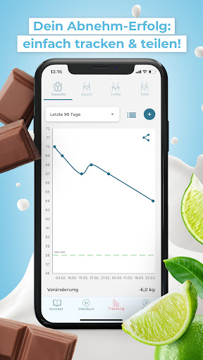 Android application MetaFlow: Abnehmen mit Shakes screenshort