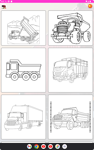 Container Trucks : Coloring Screen 2
