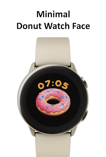 Android application Donut Minimal - Watch Face screenshort