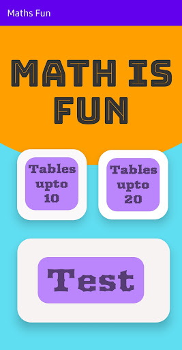 Android application Maths Fun screenshort