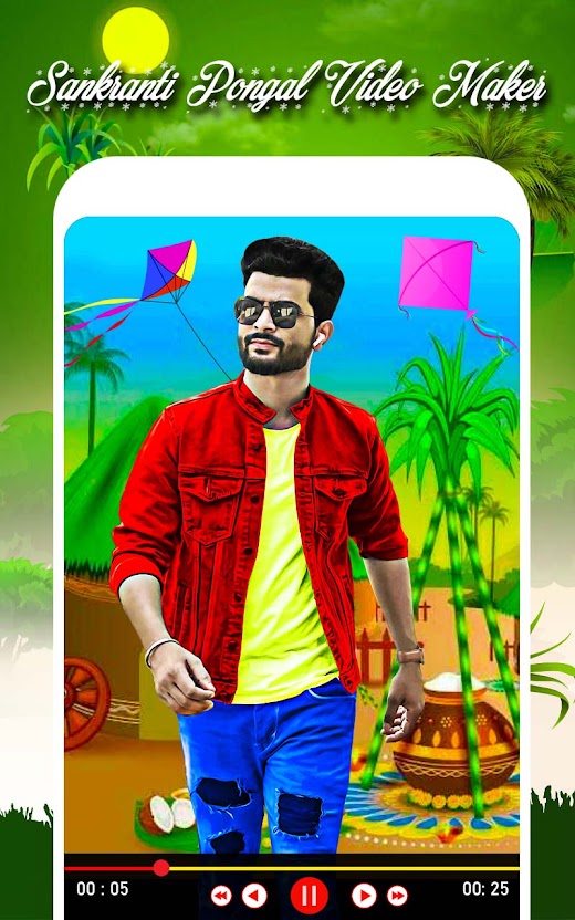 Android application Sankranti pongal video maker screenshot
