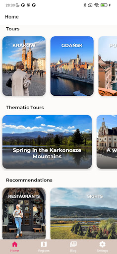 Android application VacationPoland screenshort
