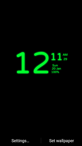 Digital Clock Wallpaper Screen 3