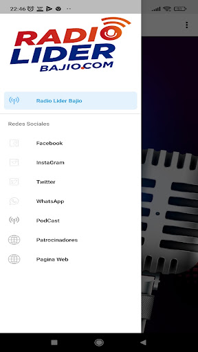 Android application Radio Líder Bajío screenshort