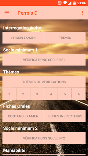 Android application Permis D Code Bus Car Autocar screenshort