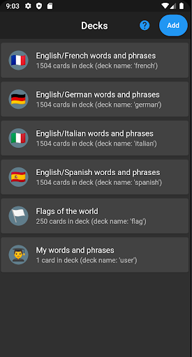 Android application RepeatLearnBasic screenshort