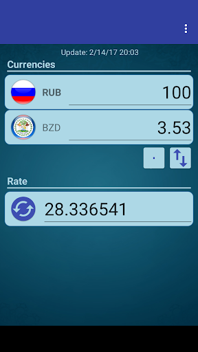 Android application Russian Ruble x Belize Dollar screenshort