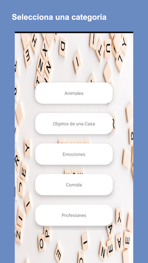 Android application Ahorcado con Palabras screenshort