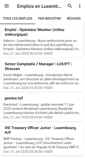 Emplois en Luxembourg Screen 2