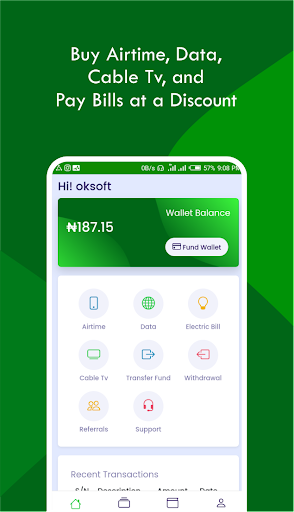 Android application OTopup - Airtime, Data screenshort