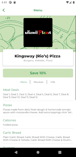 Kingsway Rios Pizza Screen 2