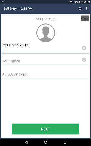 Self Entry - Visitor KIOSK Screen 2
