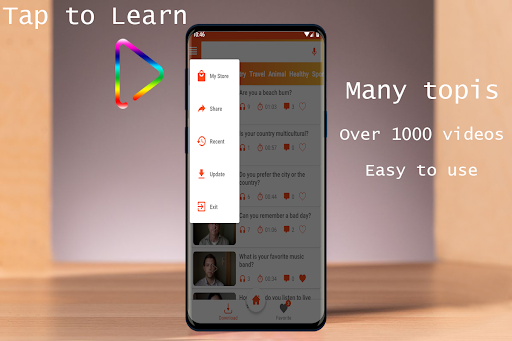 Android application Learn English Videos screenshort