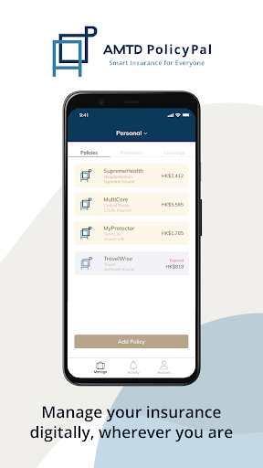 Android application AMTD PolicyPal Smart Insurance screenshort
