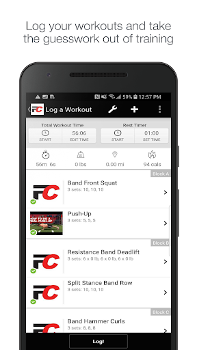 FitClub Training Screen 2