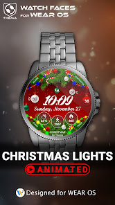 Captura de Pantalla 1 Christmas Lights Watch Face android