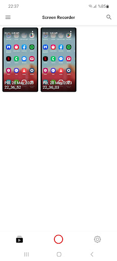 Android application Screen Recorder screenshort