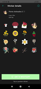 Captura 5 Stickers de Flores Animados pa android