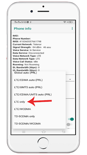 Super 4G Network Mode Screen 3