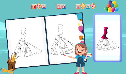 How to draw Dress Gown