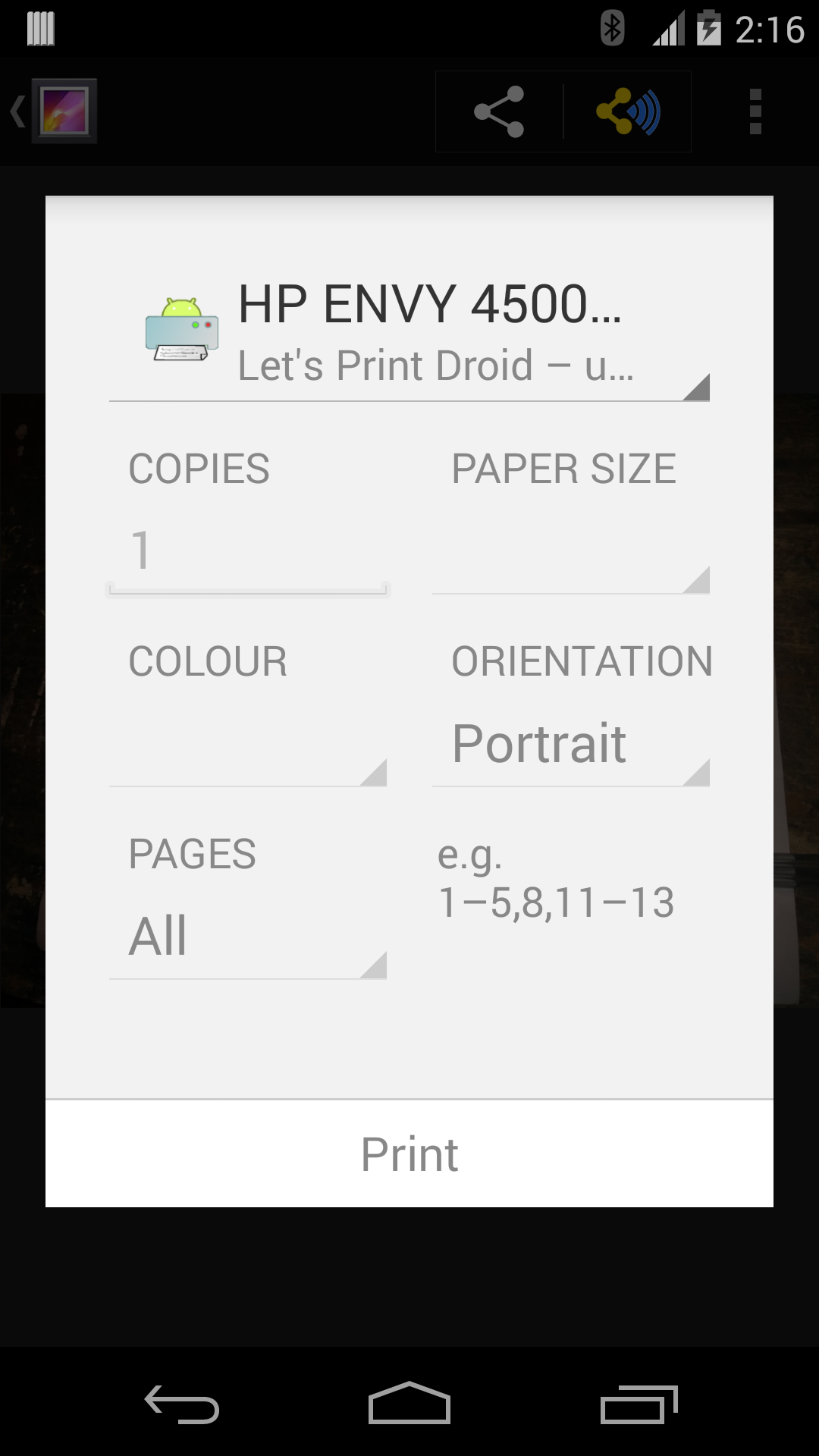 Android application Let's Print Droid screenshort