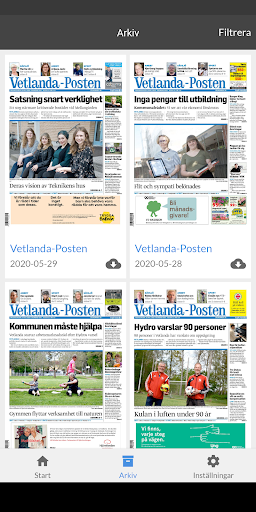 Vetlanda-Posten e-tidning Screen 2