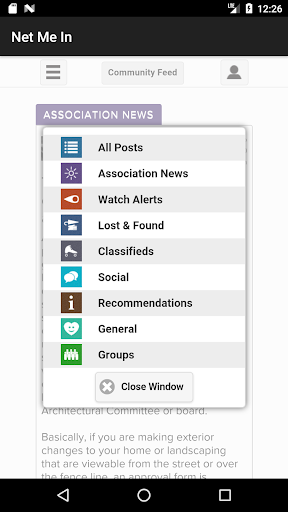 Android application Net Me In screenshort