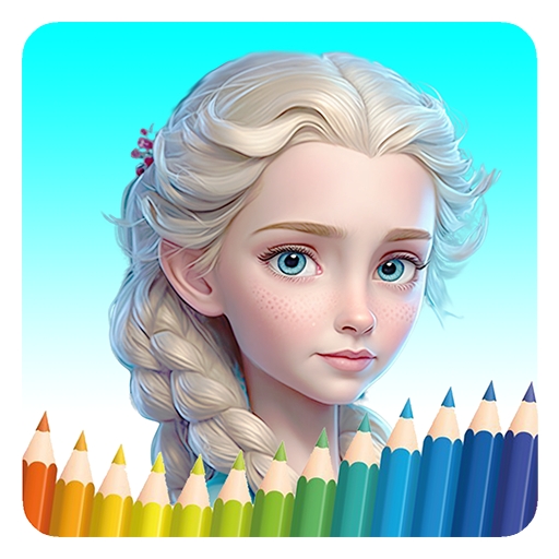 Ice Princess Coloring. logo