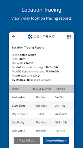 Android application CenTrak TruView TruFinder screenshort