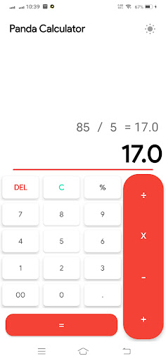 Android application Panda Calculator screenshort