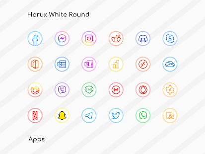 Horux White - Round Icon Pack Tangkapan layar