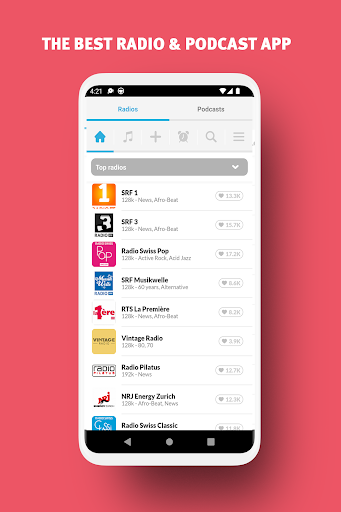 Android application Swiss Radio - FM Radio screenshort