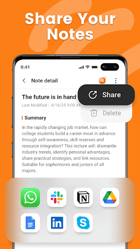 Screenshot of Note AI: Voice AI Transcribe